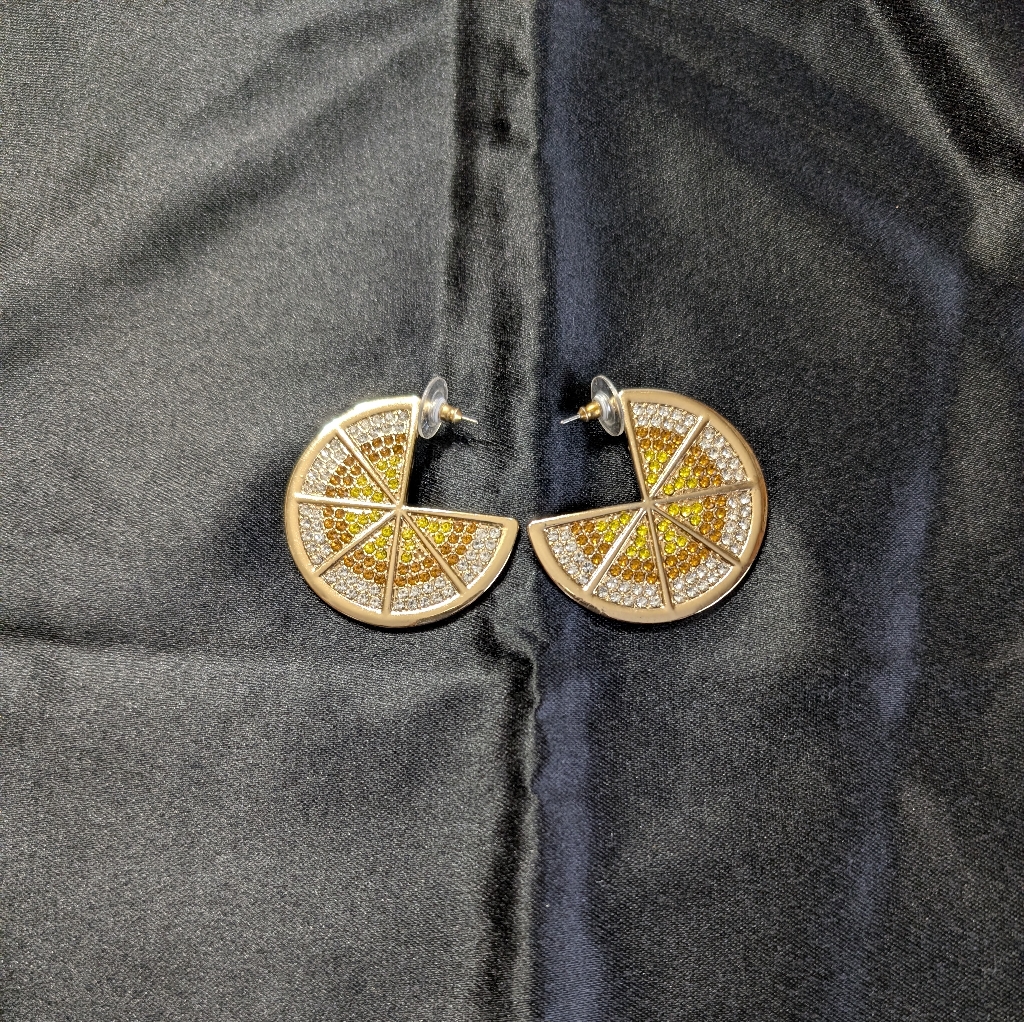 Lane Bryant Gold And Silver Citrus Earrings